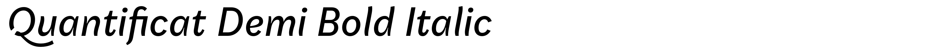 Quantificat Demi Bold Italic